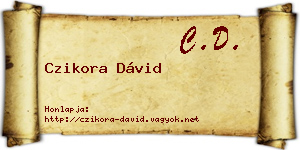 Czikora Dávid névjegykártya